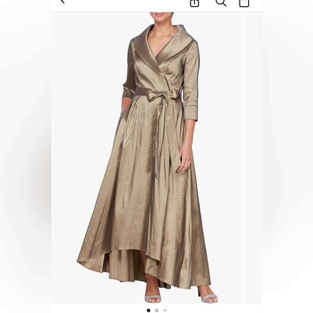 Alex Evenings Gold Maxi Dress